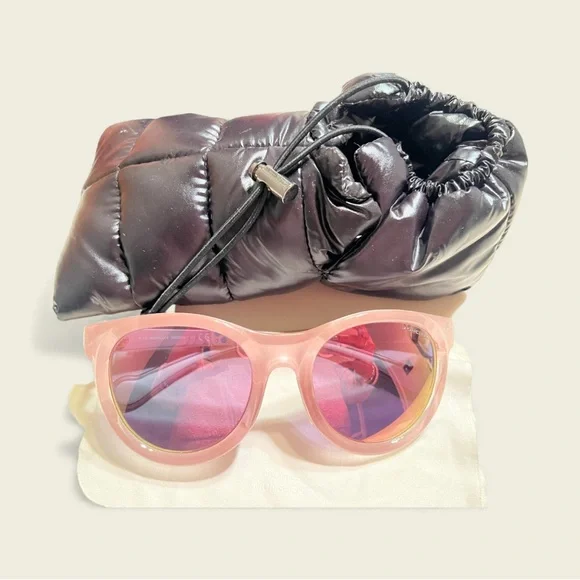 Moncler ML0087 72G SHINY PINK 52/19/135 WOMAN Sunglasses Italy display picture 3